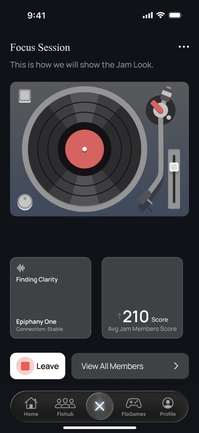Epiphany app screen inside a group focus session
