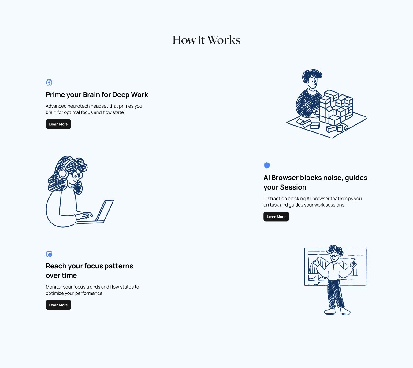 Landing page section explaining how Epiphany works